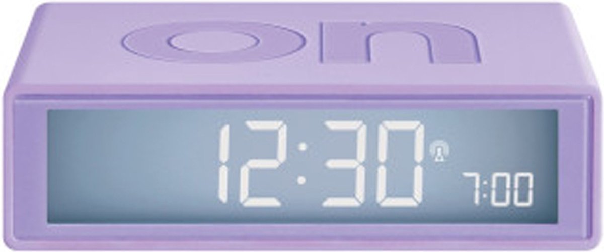 Lexon Flip+ LR150 digitale wekker ON OFF light lilac - lila paars