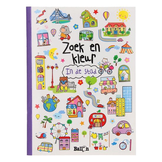 Afbeelding van het spel Kinderboeken Kleurboek zoek en kleur in de stad