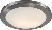 QAZQA yuma - Design Plafondlamp voor buiten - 2 lichts - Ø 410 mm - Staal -  Woonkamer | Slaapkamer | Keuken