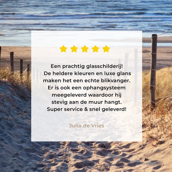 MuchoWow® Tableau sur Verre - Plage - Mer - Nederland - Dunes - Soleil - 120x80 cm - Décoration de Plage - Peintures sur Verre Acrylique - Photo sur Glas