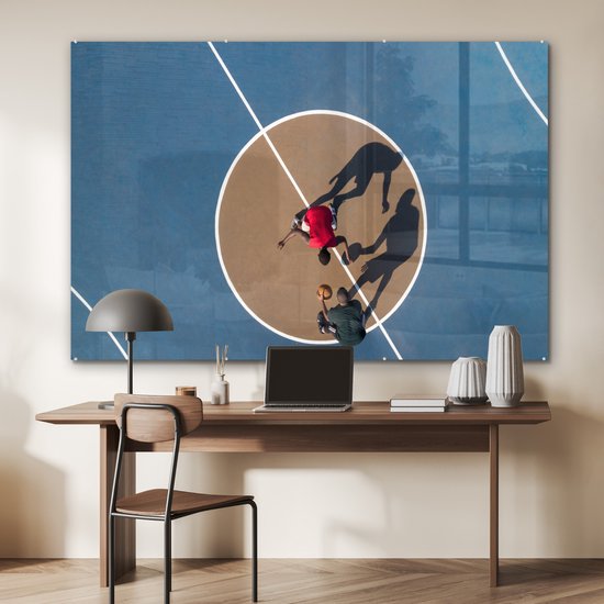 MuchoWow® Peinture sur verre 180x120 cm - Peinture sur verre acrylique - Basket-ball - Photo sur verre - Peintures