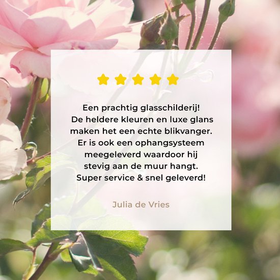 MuchoWow® Peinture sur Verre - Roses - Fleurs - Rose - 90x60 cm - Peintures sur Verre Peintures - Photo sur Glas