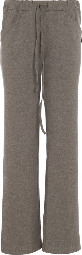Knit Factory Lily Broek - Dames broek - Dames pantalon - Pantalon met steekzakken - Lange broek - Superzacht door 96% viscose en 4% elastaan - Elastisch - Wijde broek - Broek voor in de lente, zomer en Herfst - Taupe - XL