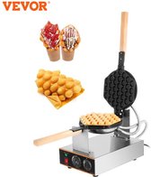 Bol.com Vevor - Poffertjes - Elektrisch - Wafelijzer - Wafels - Roestvrij Staal - Houten Handvat - Draaibaar aanbieding