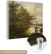 MuchoWow® Glasschilderij 50x50 cm - Schilderij acrylglas - Landschap - Schilderij van G.J.J Van Os - Foto op glas - Schilderijen