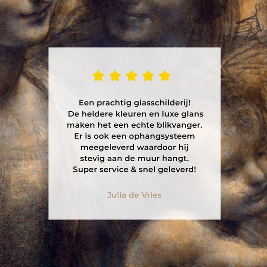 Peinture sur Verre - Marie à l'Enfant et Sainte Anne - Leonardo de Vinci - 160x80 cm - Peintures sur Verre Peintures - Photo sur Glas