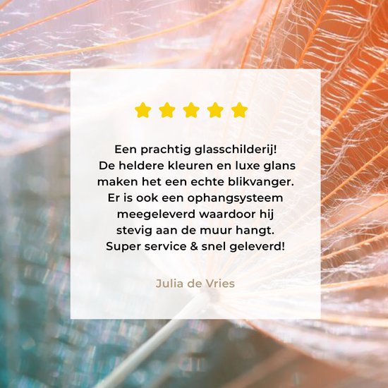 MuchoWow® Peinture sur Verre - Bloem - Pissenlit - Plante - 80x60 cm - Peintures sur Verre Acrylique - Photo sur Glas