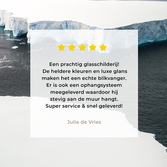 MuchoWow® Peinture sur Verre - Banquises dans l'eau près de l'Antarctique vue à vol d'oiseau - 60x40 cm - Peintures sur Verre Acrylique - Photo sur Glas