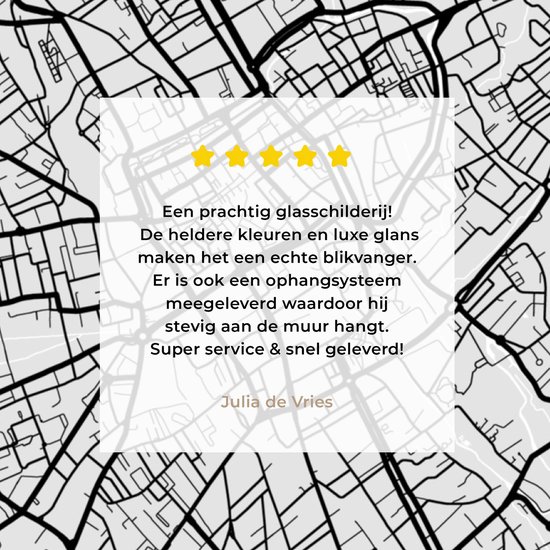 MuchoWow® Glasschilderij 50x50 cm - Schilderij acrylglas - Kaart - Stadskaart - Troyes - Plattegrond - Frankrijk - Foto op glas - Schilderijen