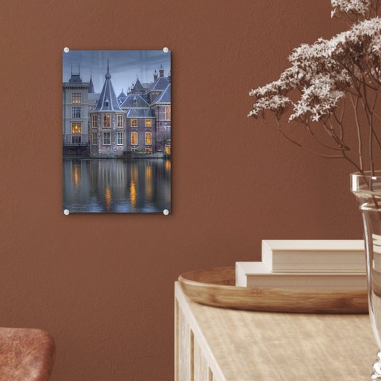 ® Glasschilderij 20x30 cm - Schilderij acrylglas - Den Haag - Torentje - Nederland - Foto op glas - Muurdecoratie woonkamer - Wanddecoratie slaapkamer - Schilderijen
