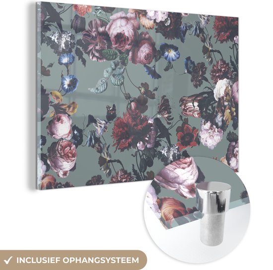 Peinture sur Verre - Fleurs - Roses - Rose - 30x20 cm - Peintures sur Verre Peintures - Photo sur Glas