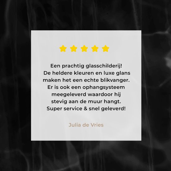 MuchoWow® Peinture sur verre 180x120 cm - Peinture sur verre - Marbre - Motifs - Zwart - Photo sur verre acrylique - Peintures