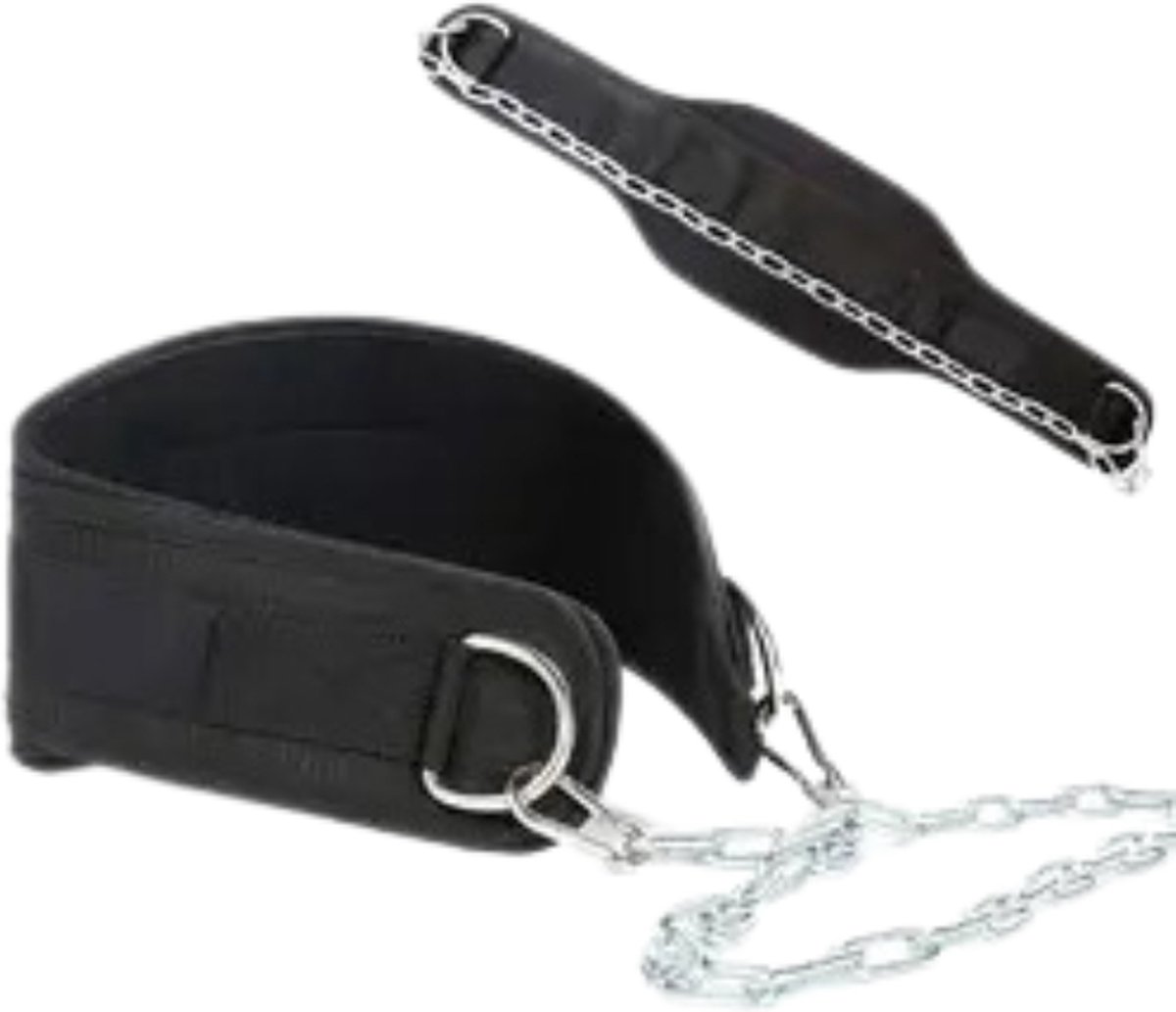 Unscripted Fate - Dipping Belt - 200kg Weight Capacity - Elastic Neoprene - Adjustable Steel Chain - One Size - All Black