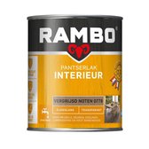 Rambo Pantserlak Interieur - Transparant Zijdeglans - Houtnerf Zichtbaar - Vergrijsd Noten - 0.75L