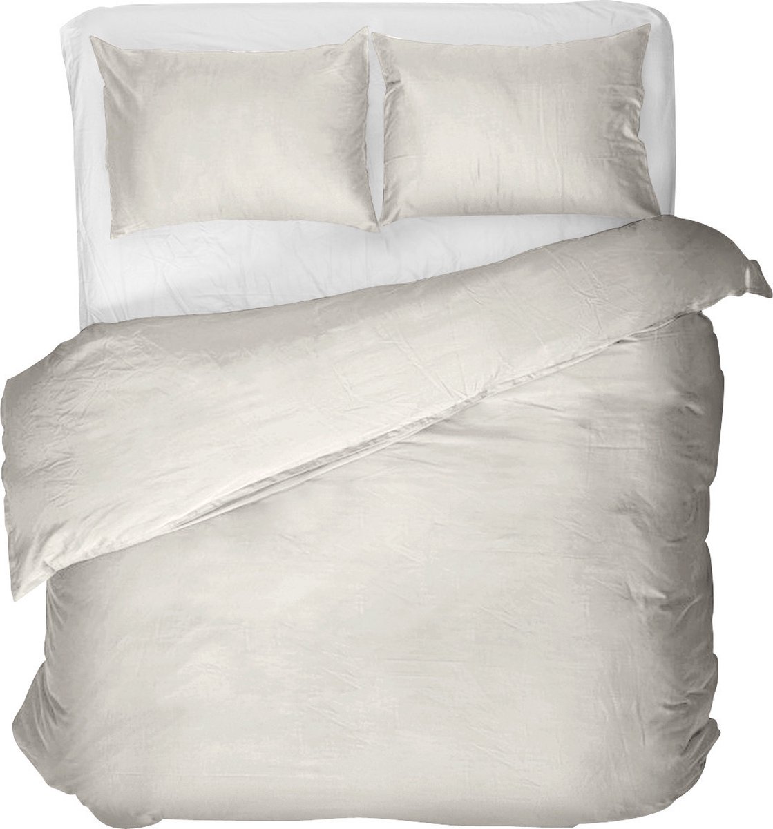 Primaviera Deluxe Egyptisch Katoen Dekbedovertrek - Lits-Jumeaux - 240X200/260 + 2 x kussenslopen 60x70 - Creme