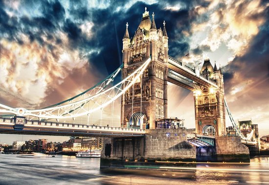 Peinture murale City London Tower Bridge | XXXL - 416 cm x 254 cm | Polaire 130g / m2