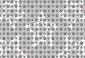 Fotobehang Grey Stars | XXL - 312cm x 219cm | 130g/m2 Vlies