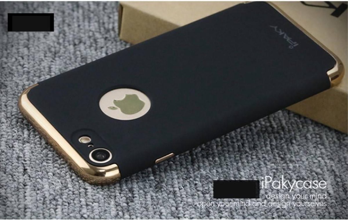Zwarte gegalvaniseerde harde plastic cover voor de iPhone 7