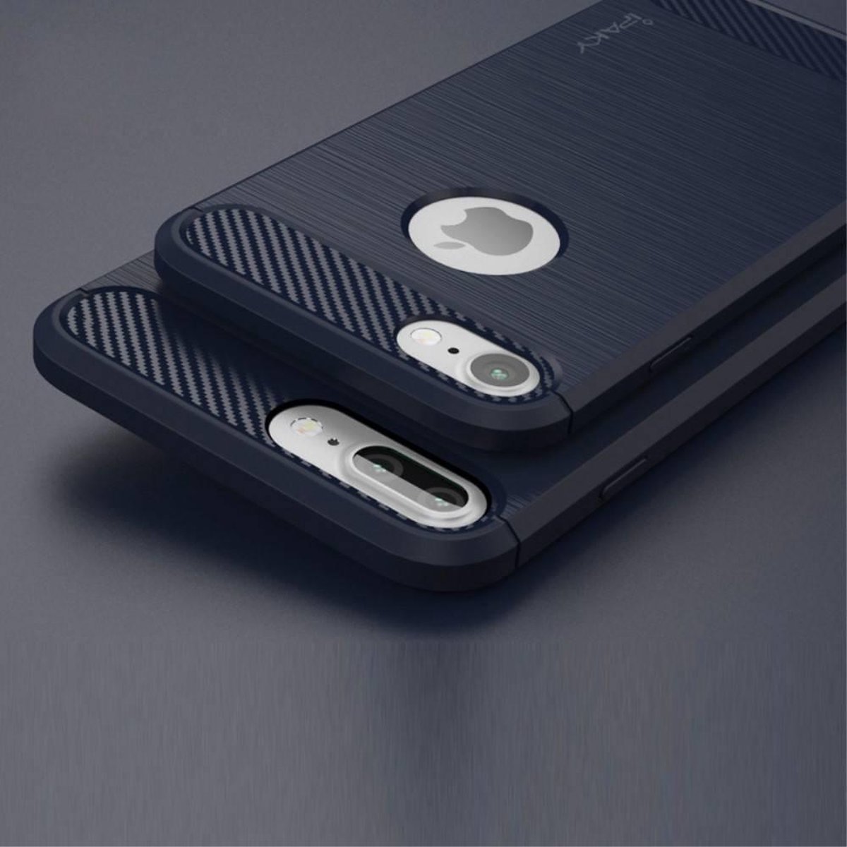 Flexibel en stevig iPhone 7 plus TPu hoesje Donker blauw (bijna zwart)