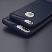 Flexibel en stevig iPhone 7 plus TPu cover Donker blauw (bijna zwart)