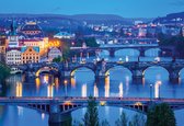 Fotobehang City Prague River Bridges | XL - 208cm x 146cm | 130g/m2 Vlies
