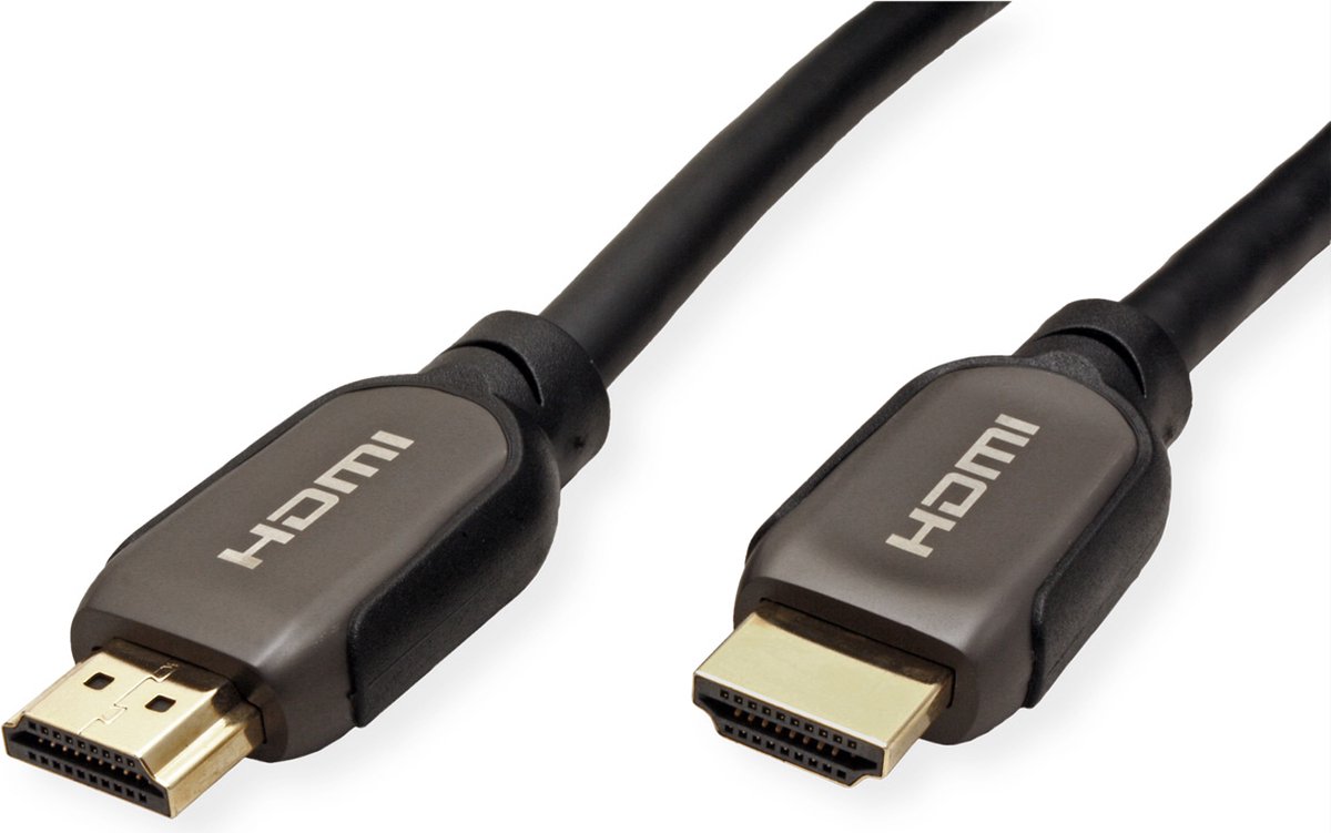 ROLINE ATC 8K HDMI Ultra HD Kabel met Ethernet, M/M, zwart, 2 m