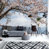 Fotobehang Cherry Blossom Tree | VEL - 152.5cm x 104cm | 130gr/m2 Vlies