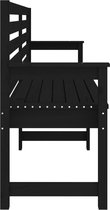 vidaXL Banc de jardin Noir 203,5 x 48 x 91,5 cm Bois de pin massif