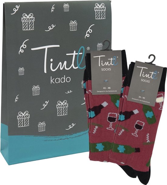 Tintl socks geschenkset unisex sokken | Twinning - Wine ( maat 36-40 & 41-46)