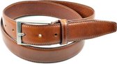 Michaelis Riem Cognac Bruin Koeienleer Leer Zilveren Gesp - 115