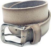 Kidzzbelts leren Jongens kinderriem Jeans 1633 - Taupe - 55 cm