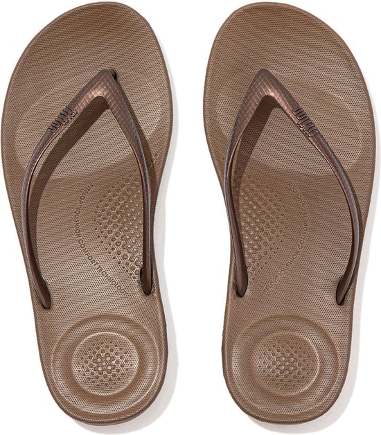 FitFlop - IQushion Ergonomic - Teenslippers Dames - Brons - Maat 38
