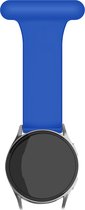 Strap-it Smartwatch bandje 22mm - Siliconen verpleegkundige band - geschikt voor Samsung Galaxy Watch 1 46mm / Watch 3 45mm / Gear S3 Classic & Frontier - Polar Vantage M / M2 / V3 / Grit X / Grit X Pro - OnePlus Watch - donkerblauw