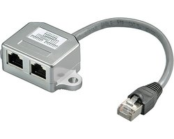 ISDN splitter - 1x RJ45 (m) - 2x RJ45 (v) - versie 1 - 0,15 meter