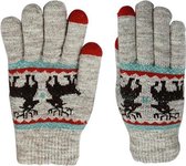 GadgetBay Handschoenen Touch Tip Gloves Herten comfortabel gebreid - Grijs