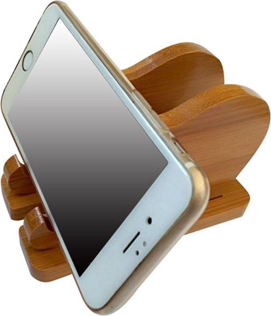 Universele houten olifant vorm Desktop Bracket telefoon houder voor iPhone  8 X Xiaomi... | bol.com