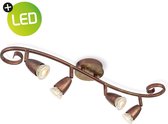 Home sweet home LED opbouwspot Curl 4L 62 cm - brons