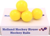 Hockeyballen glad geel - no logo -12 stuks