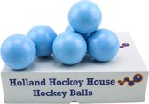 Hockeyballen glad - lichtblauw - no logo -12 stuks