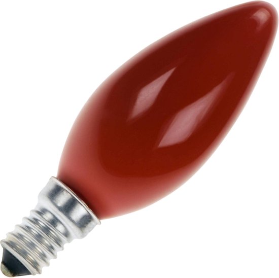 Kaal methaan Doe voorzichtig Gloeilamp Kaarslamp | Kleine fitting E14 | 25W Rood | bol.com