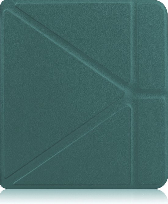 Hoes Geschikt voor Kobo Libra 2 Hoesje Bookcase Cover Hoes Trifold - Hoesje Geschikt voor Kobo Libra 2 Hoes Cover Case - Donkergroen van Accezz — afbeelding 3