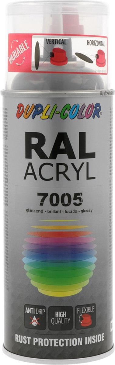 Motip Dupli-Color Spuitbus Acryl Hoogglans - RAL 7005 Muisgrijs
