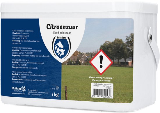 Excellent Citroenzuur - Citric acid - Citroenzuur 1 kg - Citroenzuur monohydraat - 1 kg