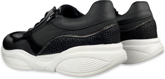Xsensible Lady HX Damen Flachschuh Schwarz - Bequeme Schnürschuhe