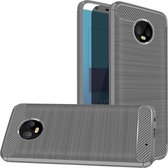 Motorola Moto G6 - Geborstelde TPU Cover - Grijs