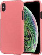 MERCURY GOOSPERY SOFT FEELING Vloeibare TPU Drop-proof zachte beschermhoes voor iPhone XS Max (roze)