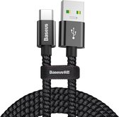 Baseus CATKC-A01 5A USB naar USB-C / Type-C Dual-modet snelle oplaadkabel, kabellengte: 1 m (zwart)