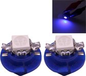 2 STKS B8.4 Blauw Licht 0.2 W 12LM 1 LED SMD 5050 LED Instrument Gloeilamp Dashboard Licht voor Voertuigen, DC 12 V (Blauw)