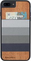 JimmyCASE iPhone 7+ Wallet Case Grey Stripe