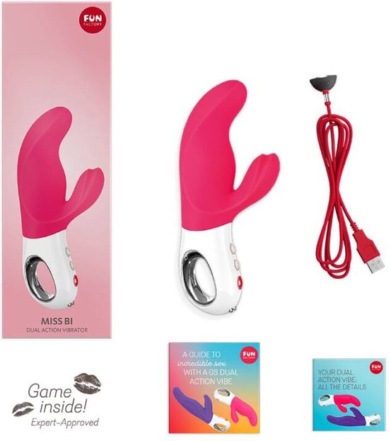Vibromasseur Fun Factory Miss Bi Dual Rabbit - Rose et Blanc | bol